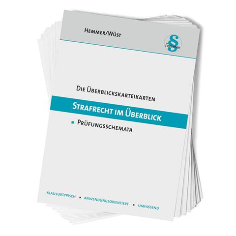 Die Überblickskarteikarten Strafrecht im Überblick