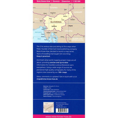 Reise Know-How Landkarte Slowenien / Slovenia (1:185.000)