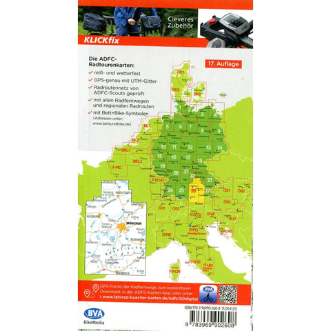 BVA ADFC Radtourenkarte Oberbayern West München 1:150.000