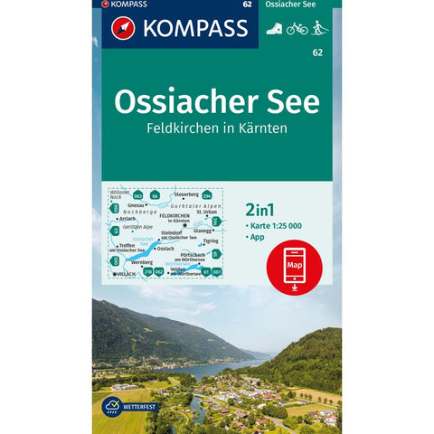 KOMPASS Wanderkarte 62 Ossiacher See, Feldkirchen in Kärnten 1:25.000