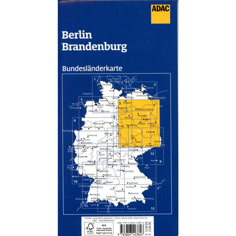 ADAC Bundesländerkarte Deutschland 05 Berlin, Brandenburg 1:300.000
