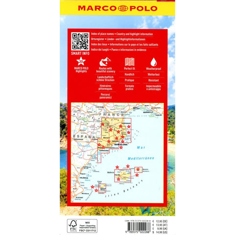 MARCO POLO Reisekarte Costa Brava, Balearen 1:225.000