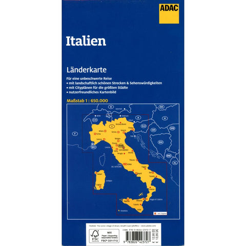 ADAC Länderkarte Italien 1:650.000