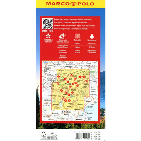 MARCO POLO Reisekarte Italien 03 Südtirol, Trentino, Gardasee 1:200.000