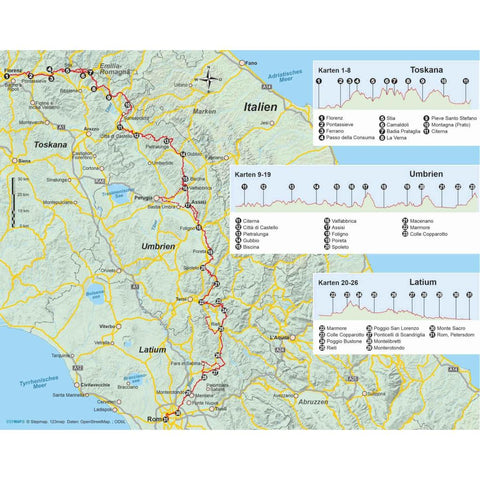 Italien: Franziskusweg von Florenz nach Rom