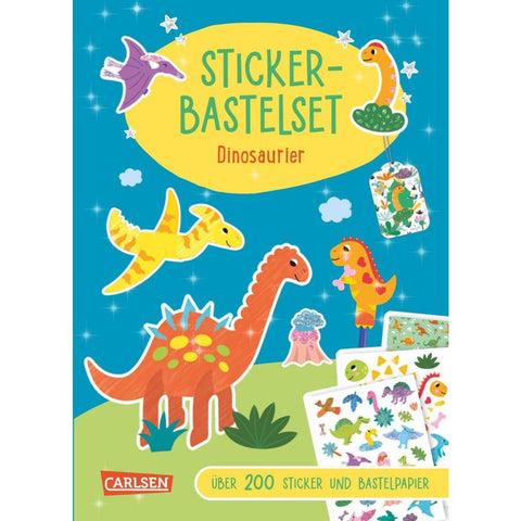 Bastelset für Kinder: Sticker-Bastelset: Dinosaurier