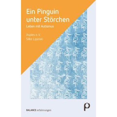 Ein Pinguin unter Störchen