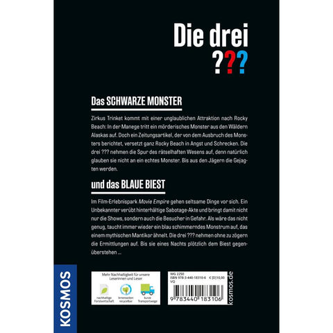Die drei ???, Das schwarze Monster / und das blaue Biest (Doppelband)