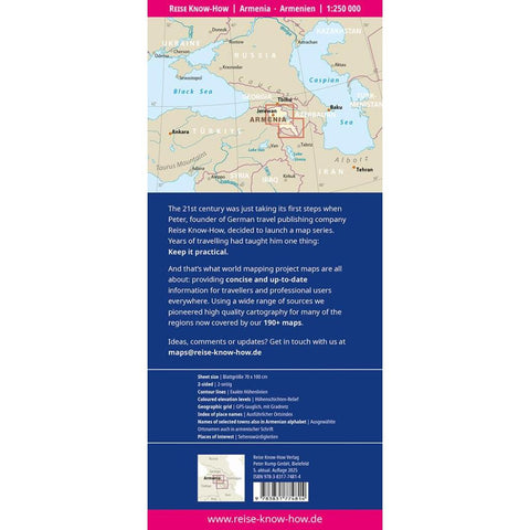 Reise Know-How Landkarte Armenien / Armenia (1:250.000)