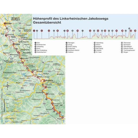 Linksrheinischer Jakobsweg von Köln nach Bingen