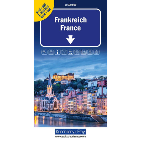 Kümmerly+Frey Strassenkarte Frankreich Nord+Süd 1:600.000