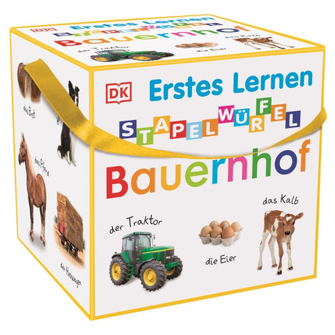 Erstes Lernen Stapelwürfel. Bauernhof