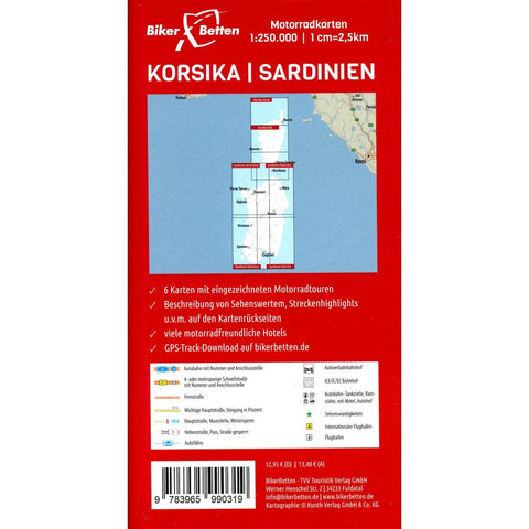 Motorradkarten Set Korsika Sardinien