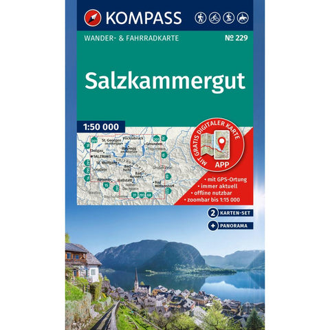 KOMPASS Wanderkarten-Set 229 Salzkammergut (2 Karten) 1:50.000