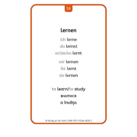 Verben: Set 1 - Deutsch, Englisch, Ukrainisch und Rumänisch