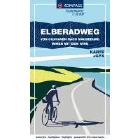KOMPASS Fahrrad-Tourenkarte Elberadweg von Cuxhaven nach Magdeburg 1:50.000