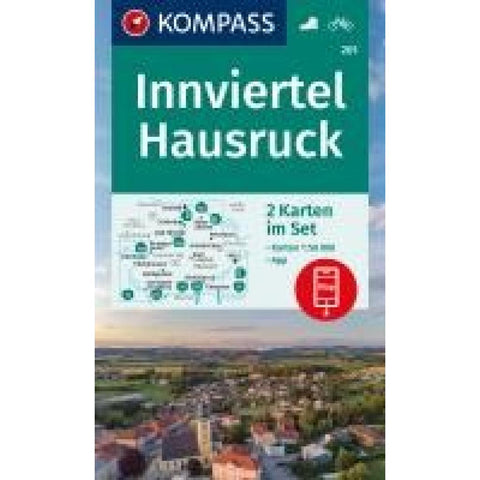 KOMPASS Wanderkarten-Set 201 Innviertel, Hausruck (2 Karten) 1:50.000
