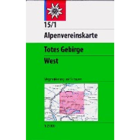 DAV Alpenvereinskarte 15/1 Totes Gebirge West 1 : 25 000 Wegmarkierungen und Skitouren