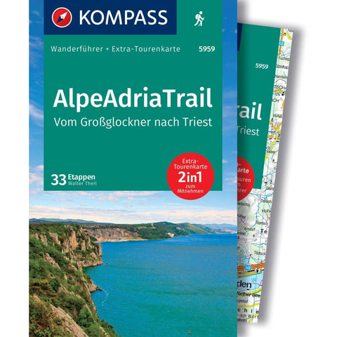 KOMPASS Wanderführer AlpeAdriaTrail, Vom Großglockner nach Triest, 33 Etappen mit Extra-Tourenkarte