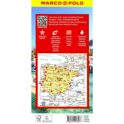 MARCO POLO Reisekarte Spanien, Portugal 1:1 Mio.