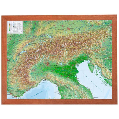 Relief Alpen 1:2.4MIO mit Holzrahmen