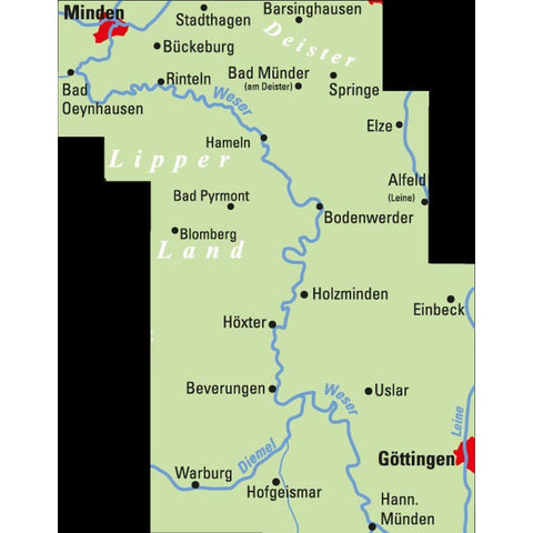 BVA ADFC Regionalkarte Weserbergland 1:75.000