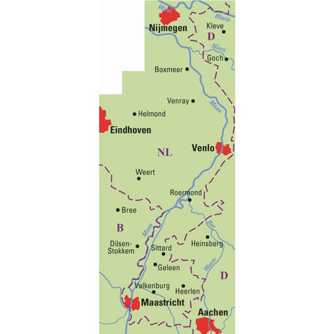 BVA ADFC Regionalkarte Limburg, mit Knotenpunkten 1:75.000