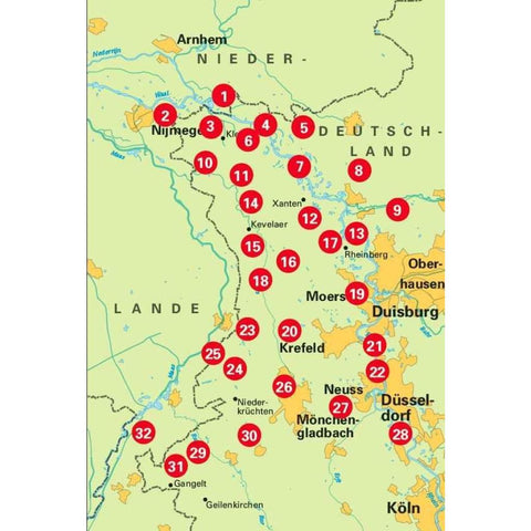 BVA RadLandLust Niederrhein, 32 Lieblingstouren mit Knotenpunkten