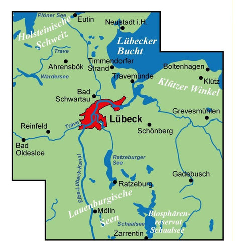 BVA ADFC Regionalkarte Lübeck und Umgebung 1:75.000