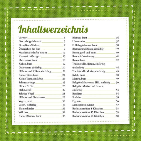 Ostereier schön bestickt