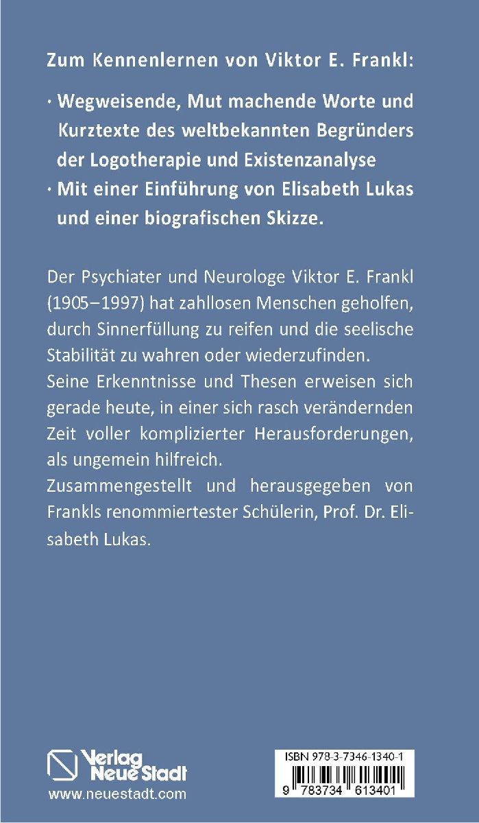 Mensch sein heißt Sinn finden (Rückseite)