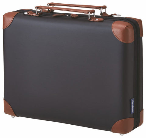 Carchette Carry Case Slim (Black) - Japanische Citycase, Aktentasche, Schultasche, mit Schultergurt | by KING JIM