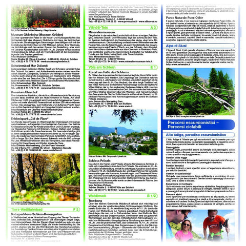 Grödnertal, Seiser Alm / Val Gardena, Alpe di Siusi Wander- und Radkarte 1 : 35 000