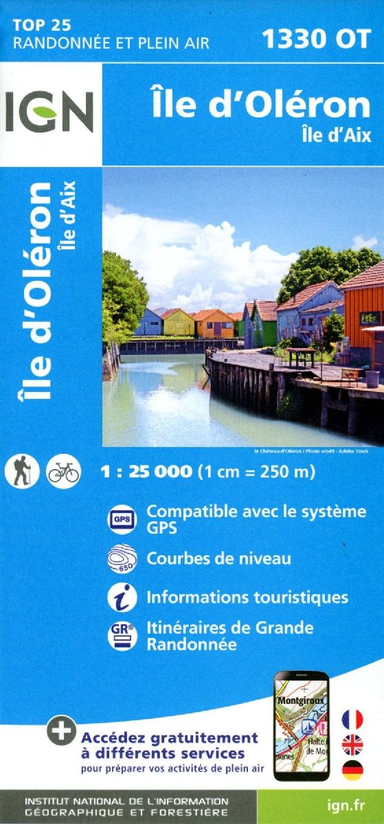 Île d'Oléron  - Île d'Aix 1:25 000