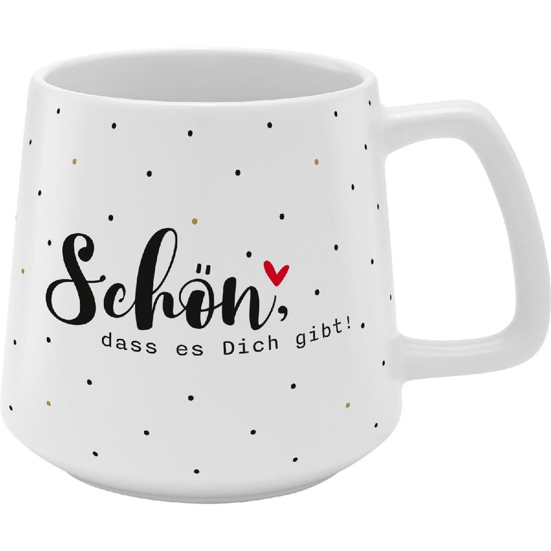 GRUSS & CO Tasse Konisch,  Motiv "Schön, dass es dich gibt!"