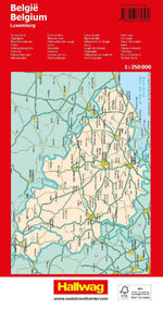 Hallwag Strassenkarte Belgien 1:250.000 (Rückseite)