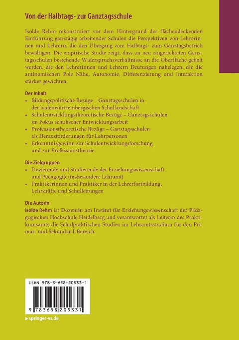 Von der Halbtags- zur Ganztagsschule