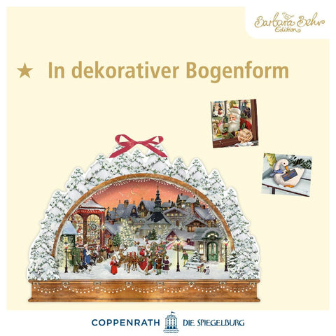 Wand-Adventskalender - Nostalgischer Lichterbogen