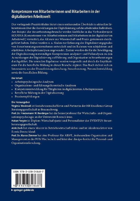 Kompetenzen von Mitarbeiterinnen und Mitarbeitern in der digitalisierten Arbeitswelt