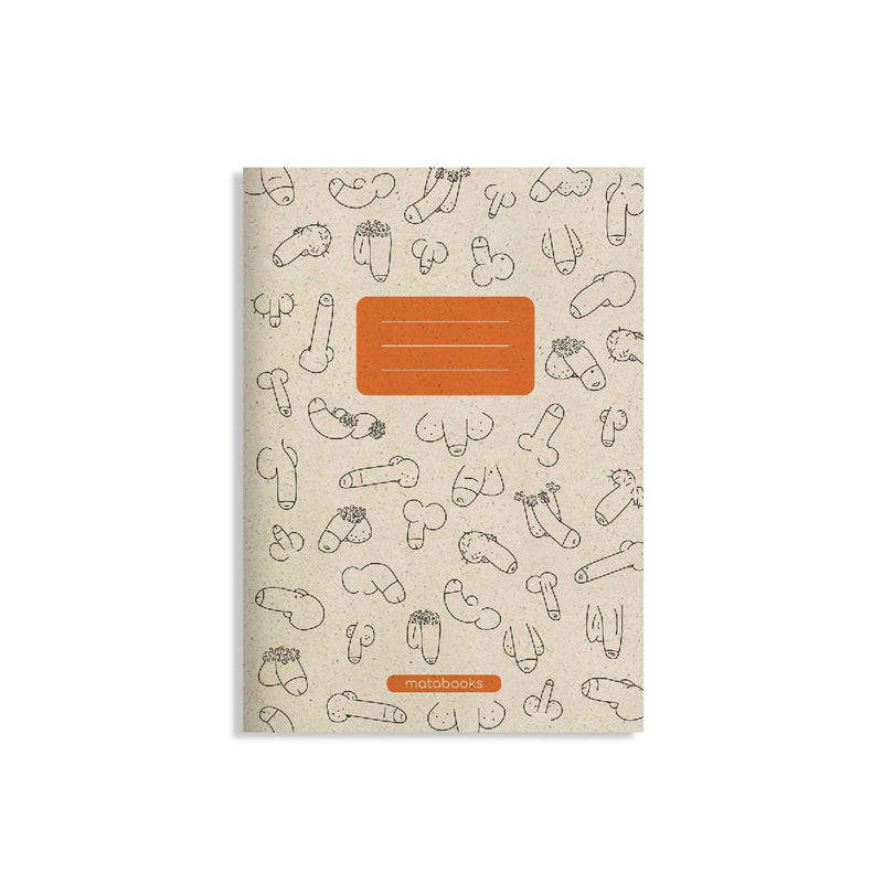 matabooks - A5 Notizheft aus Graspapier - Maya Farbe: Carrot