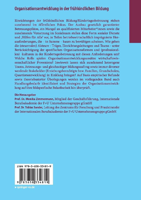 Organisationsentwicklung in der frühkindlichen Bildung