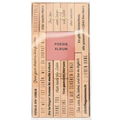 Stempelset La Vie en Rose, Poesiealbum
