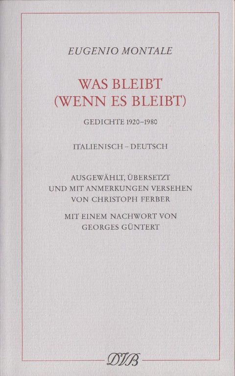 Was bleibt (wenn es bleibt)