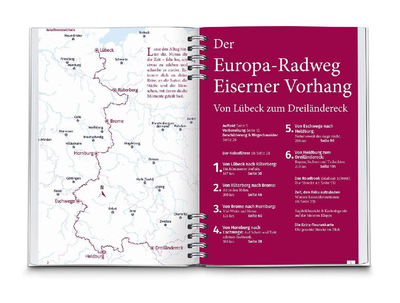 KOMPASS Radreiseführer Europa-Radweg Eiserner Vorhang / Deutsch-Deutscher Radweg (Innenansicht)