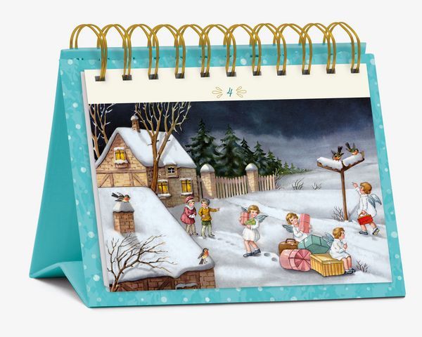 Postkarten-Adventskalender "24 nostalgische Grüße" (Innenansicht)