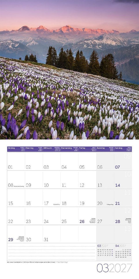 Alpen Kalender 2027 - 30x30 - Art12