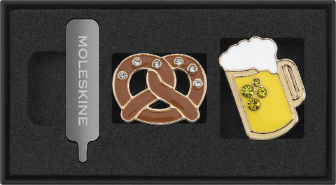 Moleskine Country Pins Deutschland (2er-Set), Brezel+ Bier