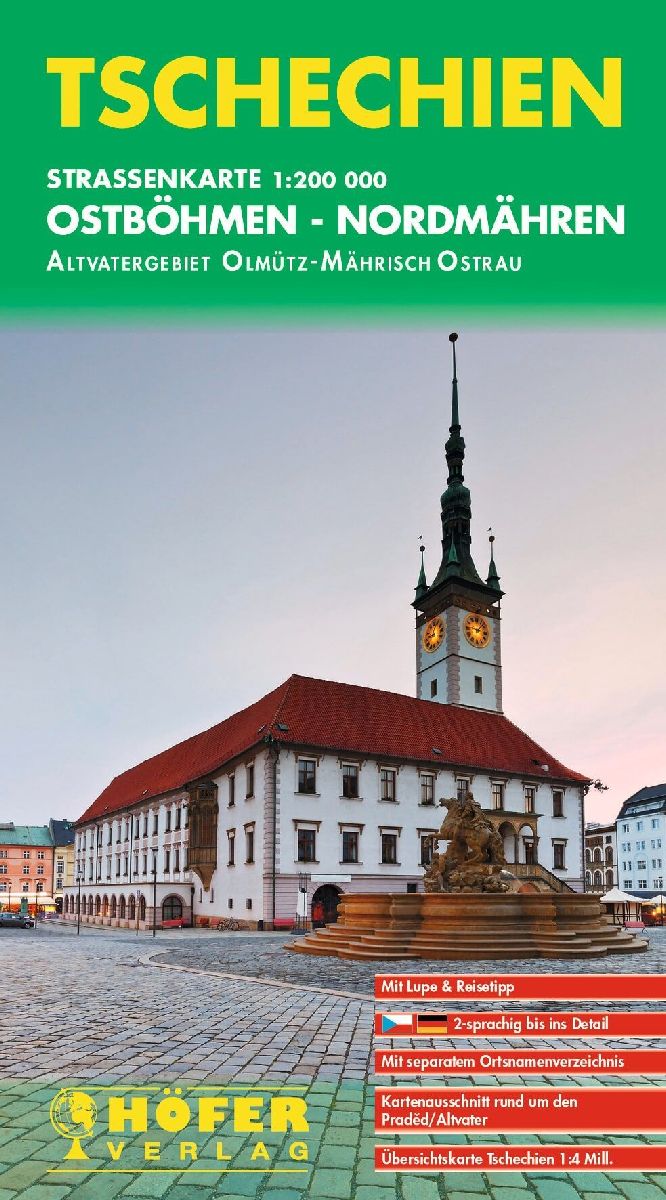 Höfer Tschechische Republik CS003 Ostböhmen - Nordmähren 1 : 200 000