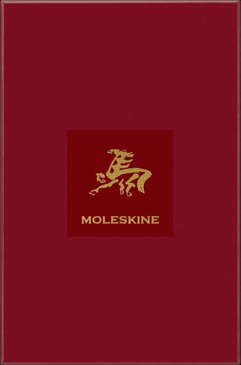 Moleskine Das Jahr des Pferdes Vegea Notizbuch L/A5, liniert, weicher Einband, Rot, mit Box
