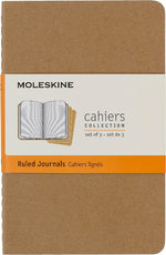 Moleskine Cahier pocket liniert packpapierbraun DIN A6. 3er Pack